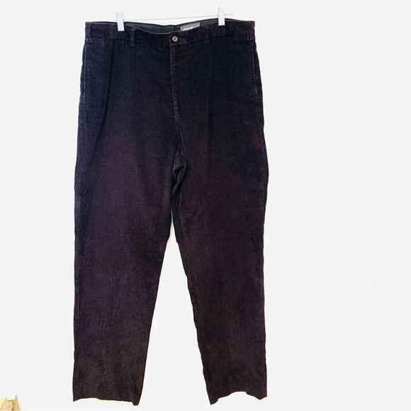 Eddie Bauer Corduroy Pants Men 38 Tall  Dark Brown Straight 100% Cotton 35"‎ - Picture 1 of 13